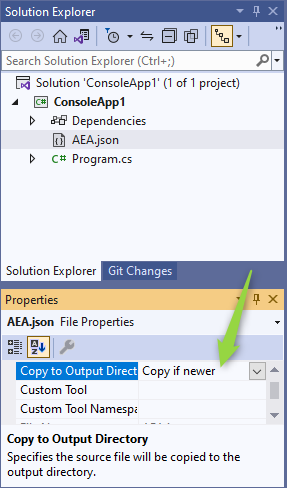 Configure AEA.json